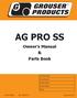 AG PRO SS Owner s Manual & Parts Book