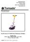 Tornado. Parts List Manual For Commercial Use Only. The DS Series of 175 RPM Floor Maintenance Machines