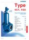 Type. Type 457, , 458. Flanged Safety Relief Valves spring loaded