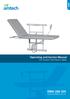 Operating and Service Manual For Amtech Wall Mount Tables.