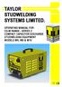 TAYLOR STUDWELDING SYSTEMS LIMITED. OPERATING MANUAL FOR CD-M RANGE - SERIES 2 COMPACT CAPACITOR DISCHARGE STUDWELDING EQUIPMENT MODELS M8, M9 & M10