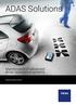 ADAS Solutions. Maintenance of advanced driver assistance systems.