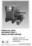PARALLEL AXIS INTERMITTENT / OSCILLATING DRIVES TRANSLATION OF MANUAL FOR USE AND WARNINGS