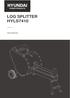 LOG SPLITTER HYLS7410. User Manual
