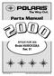 XPEDITION 325 Model #A00CK32AA Rev. 01. E 2000 Polaris Sales Inc. PARTS MANUAL PN and MICROFICHE PN /00