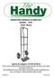 OPERATOR S MANUAL & PARTS LIST MODEL THST SACK TRUCK