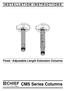 INSTALLATION INSTRUCTIONS. Fixed / Adjustable Length Extension Columns. CMS Series Columns