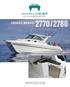 2018 World Cat Glacier Bay Edition 2770/2780 Owners Manual