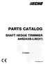 PARTS CATALOG SHAFT HEDGE TRIMMER AHS243S-LW(37) P Fb