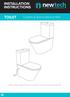 INSTALLATION INSTRUCTIONS TOILET. Castello & Sienna Back-to-Wall