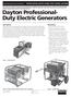 Dayton Professional- Duty Electric Generators