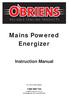 Mains Powered Energizer