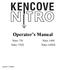 Operator s Manual. Nitro 1000 Nitro 1000X. Nitro 750 Nitro 750X. September REV0