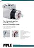 WPLE. The right angle gearbox of the PLE series with circular output flange. Economy Line