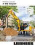 Wheeled Excavator A 912 Compact. Operating Weight: 12,700 13,900 kg Engine: 90 kw / 122 HP Stage IV Bucket Capacity: m³