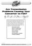 Are Transmission Problems Causing Your Converter to Fail? By Ed Lee and Maura Stafford