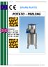 spare parts SPARE PARTS POTATO - PEELING MODELS PL 4 - PL 100 PL 8 - PL 200 PL 15 - PL 400 PL 20 - PL500 REV. 0 (01/10 ) REV.