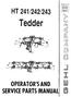 HT /243 REPLACES. Tedder. OPERATOR'S AND SERVICE PARTS MANUAL l!i
