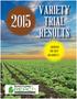 VARIETY TRIAL RESULTS GROWING THE BEST SUGARBEETS