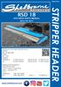 STRIPPER HEADER RSD 18 HTD DRIVE PARTS MANUAL 2013 TO