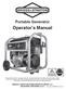 Portable Generator. Operator s Manual