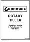ROTARY TILLER. Operation, Service & Parts Manual For AS Series. FORM: ASTillerBook.QXD