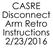 CASRE Disconnect Arm Retro Instructions 2/23/2016
