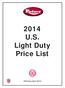 2014 U.S. Light Duty Price List