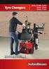Tyre Changers. Series T1300, T5300, T5320, T5340, T5540, T7300. The innovative tyre changer range ideal for the workshop and tyre service