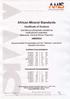 Certificate of Anatfrb. multi-element standard, Bakouma, Central African Republic. AMrS0054. Certifi ed Con ce ntrati o n s