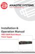 Installation & Operation Manual PWS1000R Rack Mount Power Supply