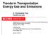 Trends in Transportation Energy Use and Emissions