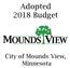 Adopted 2018 Budget. City of Mounds View, Minnesota