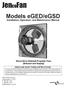 Models eged/egsd. Installation, Operation, and Maintenance Manual. Direct Drive Sidewall Propeller Fans (Exhaust and Supply)