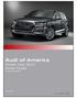 Audi of America. Model Year 2017 Order Guide. Invoice and Retail