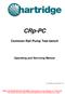 CRp-PC. Common Rail Pump Test bench. Operating and Servicing Manual