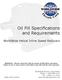 Oil Fill Specifications and Requirements