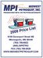 2008 Price List Davenport Street NE Minneapolis, MN (763) (800)-20PETRO FAX (763)