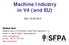 Machine Industry in V4 (and EU)
