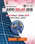 EXPO SOLAR JUNE 14(Thu.) ~16(Sat.), 2018 KINTEX, SEOUL, KOREA. KOREA's. Internarional Solar Energy Expo & Conference.