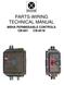 PARTS-WIRING TECHNICAL MANUAL MSHA PERMISSABLE CONTROLS CB-801 CB-8218