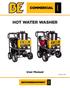 SERIES COMMERCIAL HOT WATER WASHER. User Manual