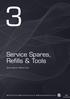 Service Spares, Refills & Tools. Service Spares, Refills & Tools. tel web