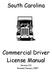 South Carolina. Commercial Driver License Manual