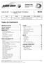 TABLE OF CONTENTS. ASSEMBLY INSPECTION FINAL INSPECTION Vehicle Test Run Vehicle Cleaning Delivery to Customer...
