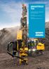 SMARTROC T45. Surface drill rig for quarrying and construction. Folding boom Hole diameter: mm (3½ 5 )