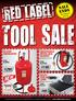 TOOL SALE RED LABEL SALE ENDS $99 $299 AIR/HYDRAULIC BOTTLE JACK 20,000KG. sandblaster. UTILITY TRAY MAT 10MM Dimensions: 1800x1200x10mm Code: RL5124