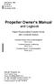 Propeller Owner's Manual and Logbook