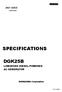 CERTIFIED SPECIFICATIONS DGK25B LOW-NOISE DIESEL-POWERED AC GENERATOR. SHINDAIWA Corporation