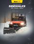 Snow & Ice Control. SIDEWALKS Plows / Spreaders / Sprayers